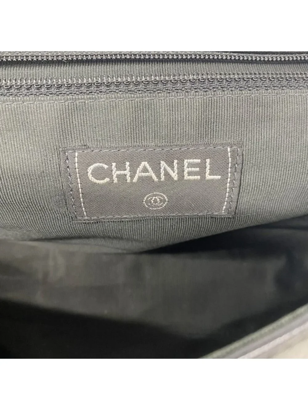 Chanel Shoulder Bag 2.55 Choco Bar Lambskin Black Silver